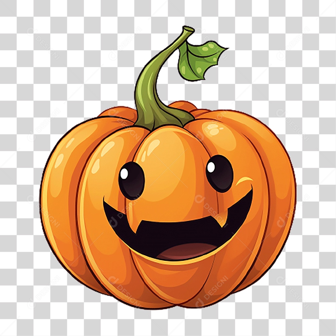 Elemento 3D Halloween Abóbora PNG Transparente