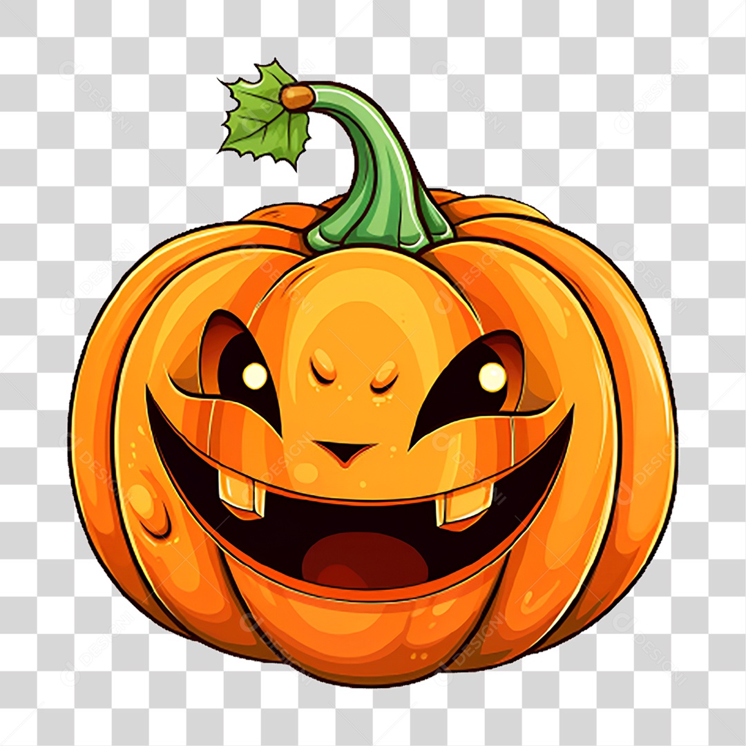 Elemento 3D Halloween Abóbora PNG Transparente