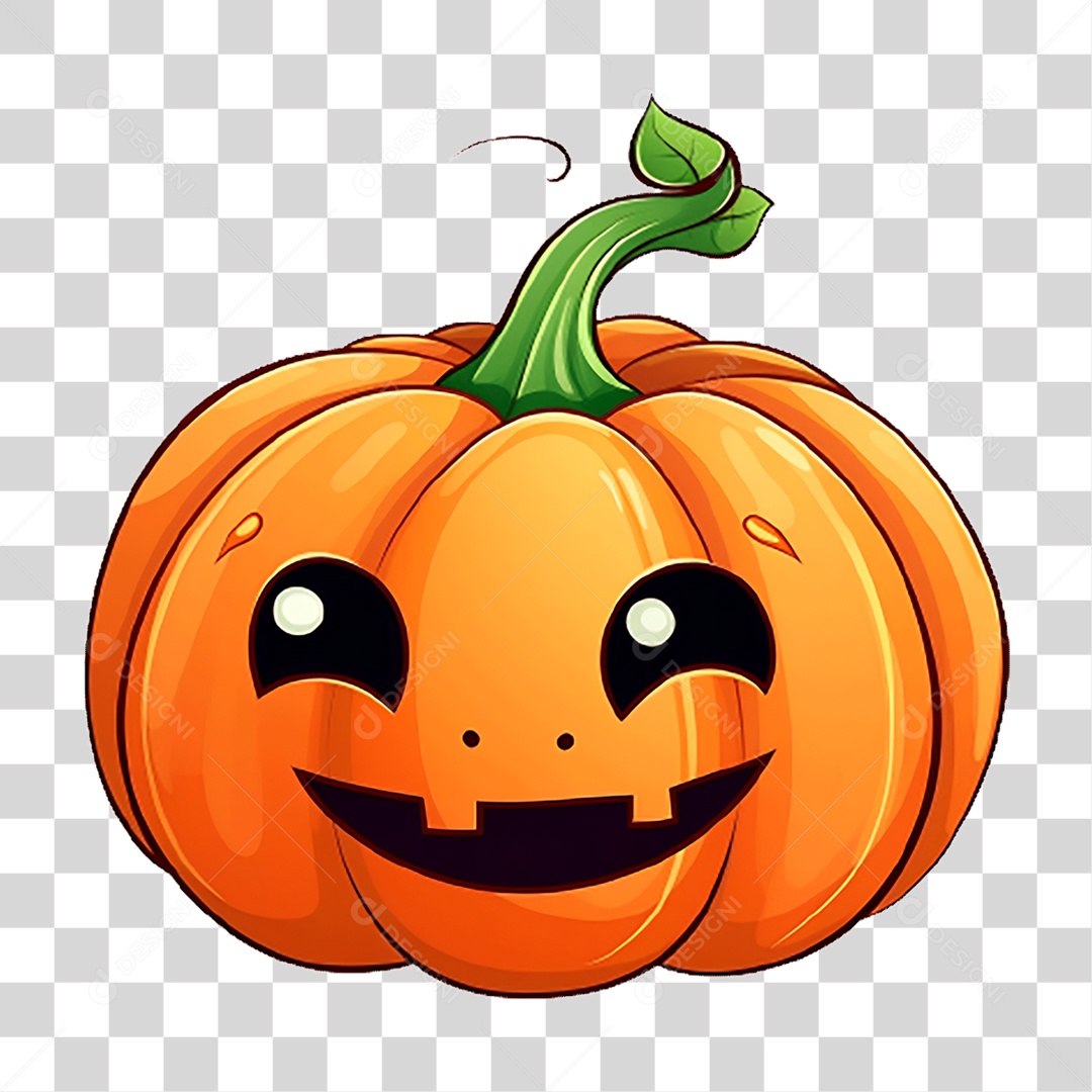 Elemento 3D Halloween Abóbora PNG Transparente