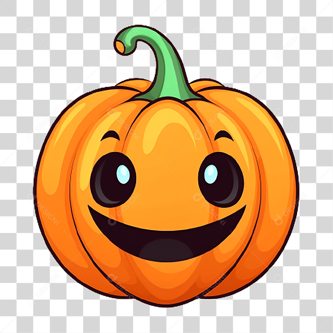 Elemento 3D Halloween Abóbora PNG Transparente