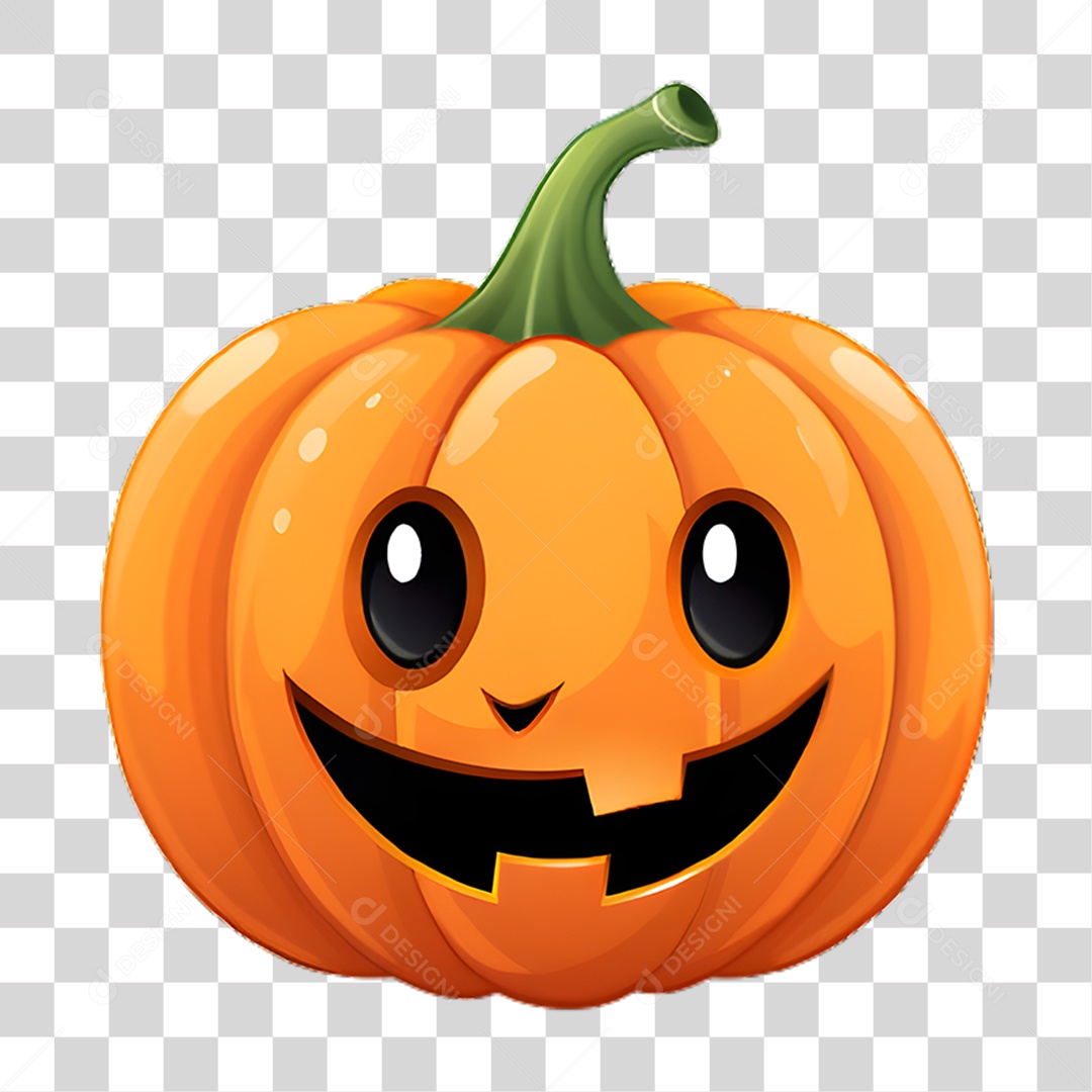 Elemento 3D Halloween Abóbora PNG Transparente