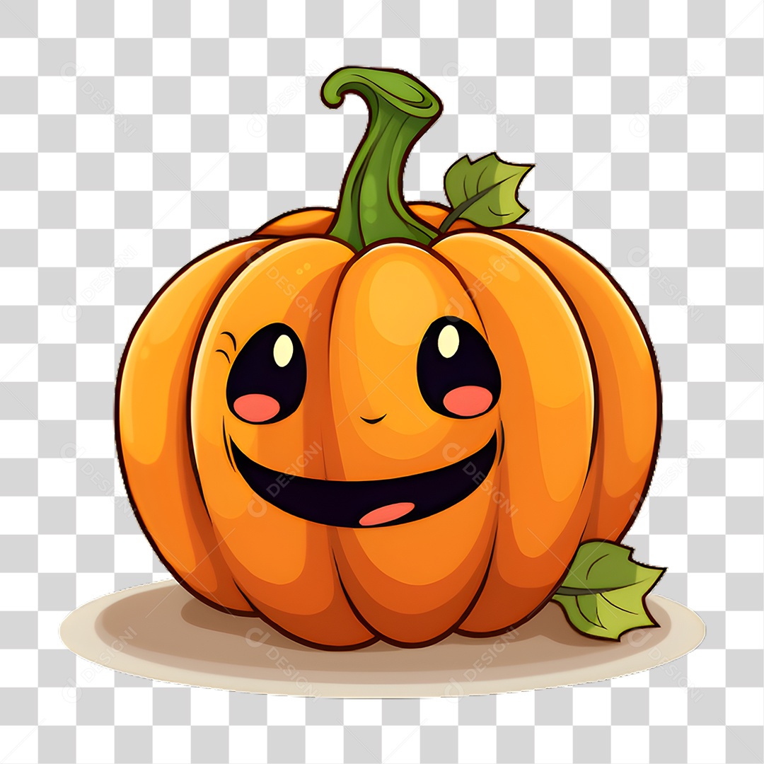 Elemento 3D Halloween Abóbora PNG Transparente