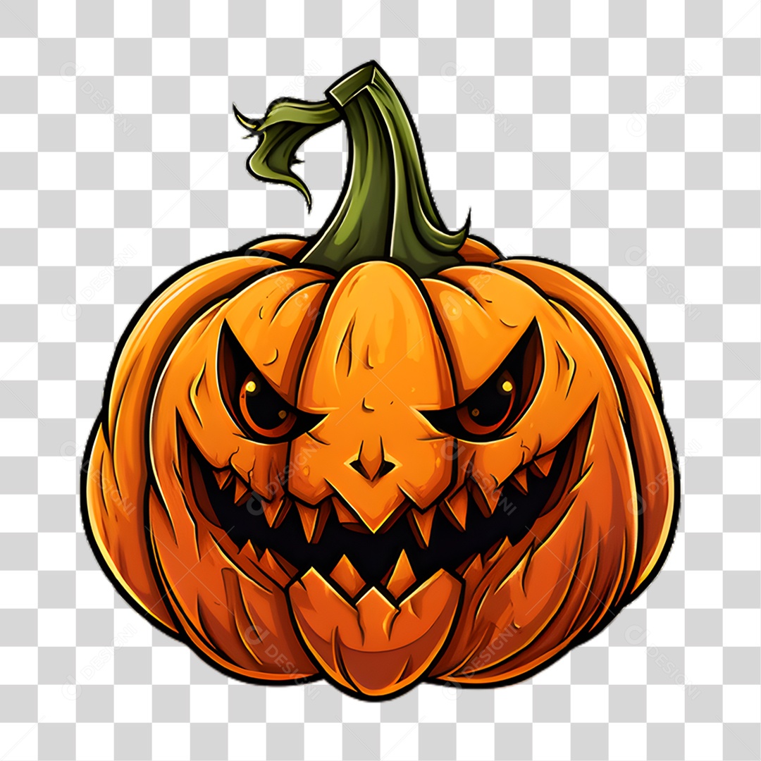 Elemento 3D Halloween Abóbora PNG Transparente