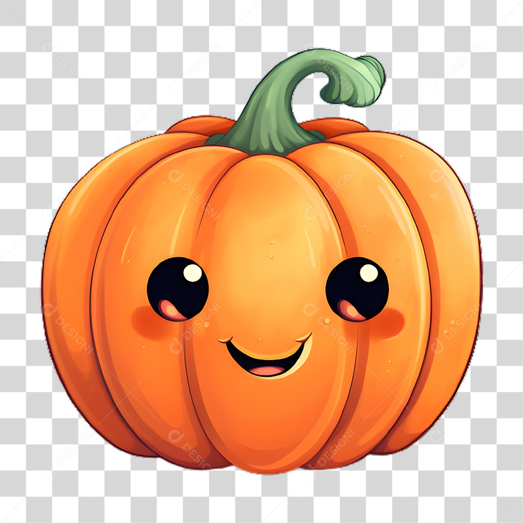 Elemento 3D Halloween Abóbora PNG Transparente