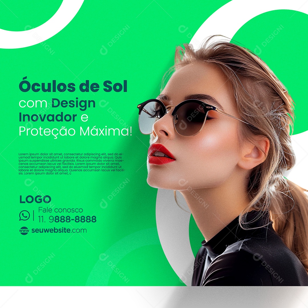 Ótica Óculos de Sol Social Media PSD Editável