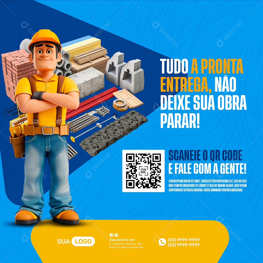 Construção Social Media PSD Editável