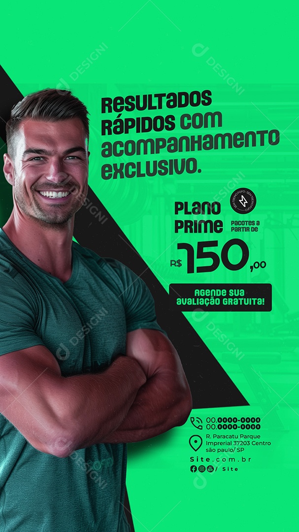 Story Academia Resultados Rápidos Social Media PSD Editável