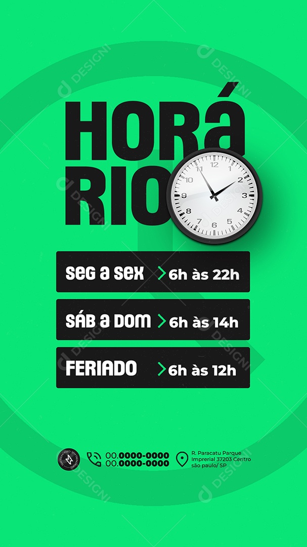 Story Academia Horário Social Media PSD Editável