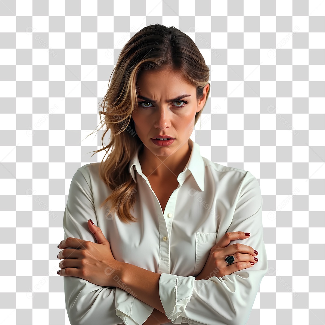 Mulher Zangada PNG Transparente