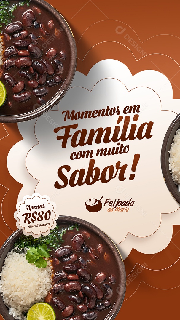 Story Feijoada Momentos em Família com Muito Sabor Social Media PSD Editável