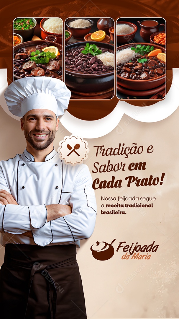 Story Feijoada Tradição e Sabor em Cada Prato Social Media PSD Editável