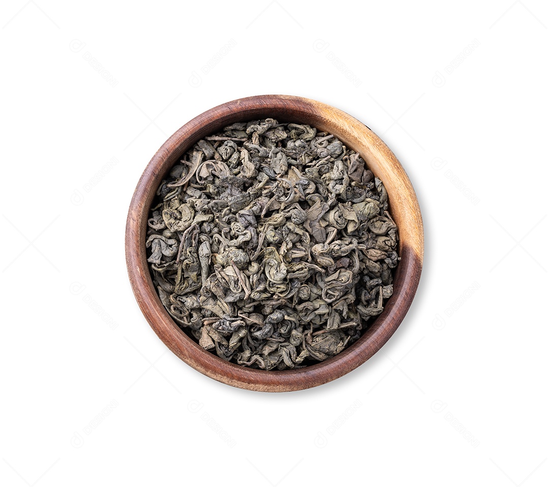 Tigela com folhas secas