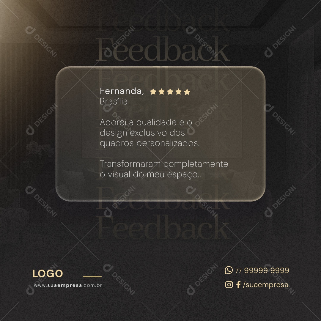 Feedback Social Media PSD Editável