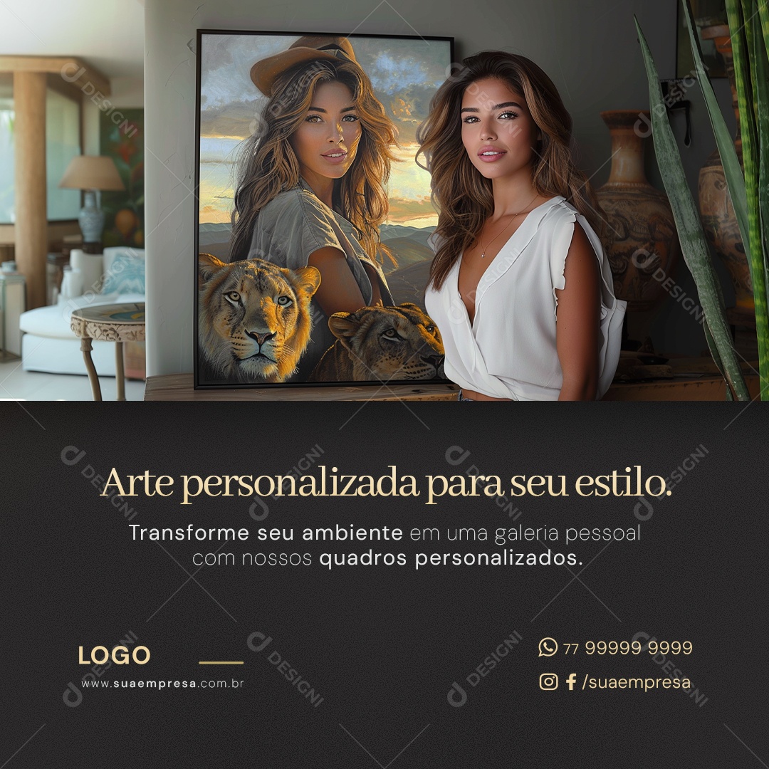 Arte Personalizada para seu Estilo Social Media PSD Editável