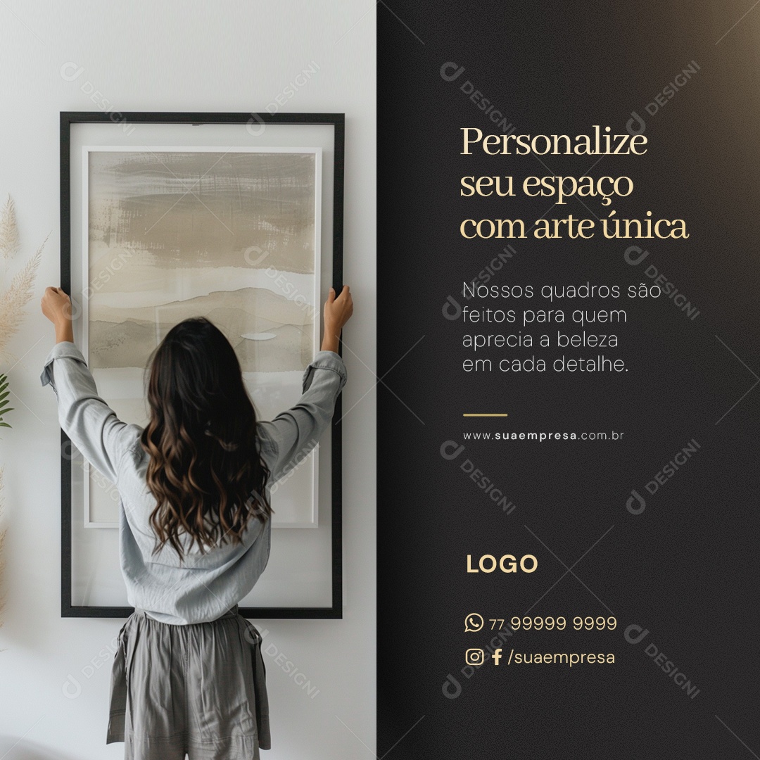Personalize seu Espaço com Arte Única Social Media PSD Editável