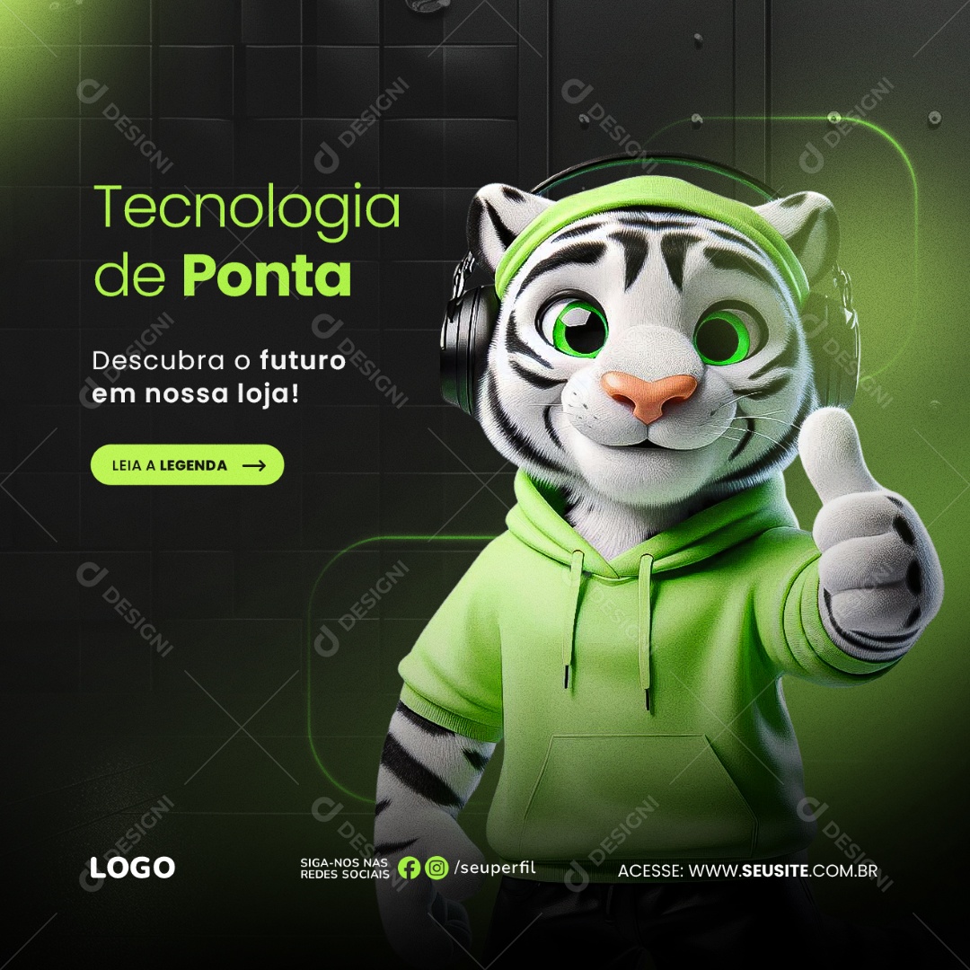 Tecnologia de Ponta Descubra o Futuro em nossa Loja Social Media PSD Editável