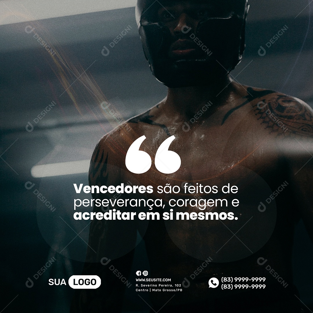 Frase Motivacional Social Media PSD Editável