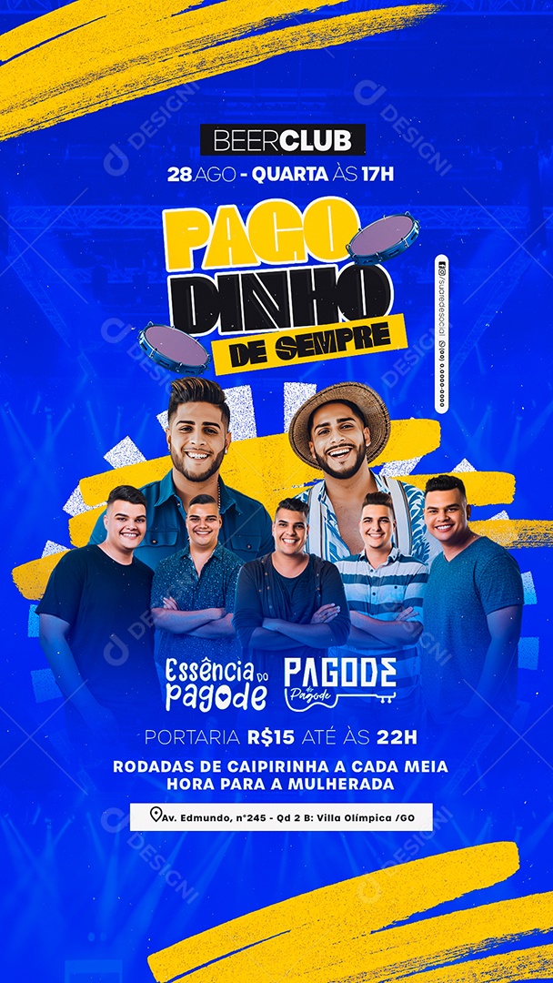 Story Flyer Pagodinho de Sempre Essência do Pagode Social Media PSD Editável