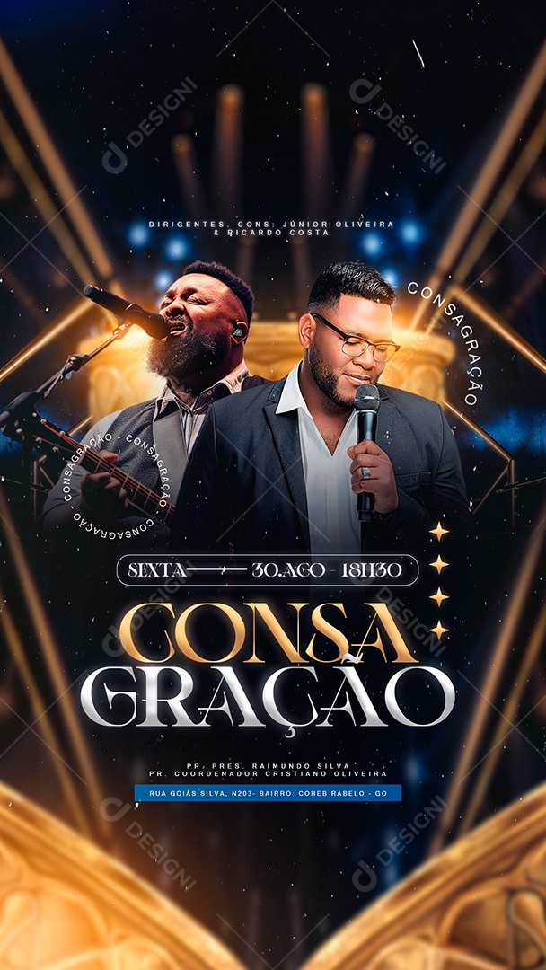 Story Gospel Consagração Social Media PSD Editável