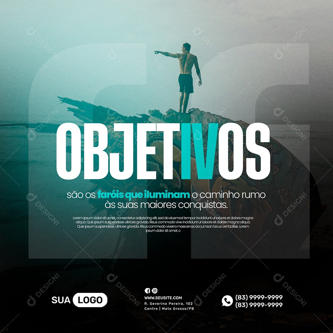 Frase Motivacional Social Media PSD Editável