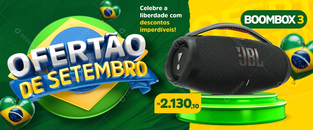 Banner Ofertão 7 de Setembro Oferta Bombox Social Media PSD Editável