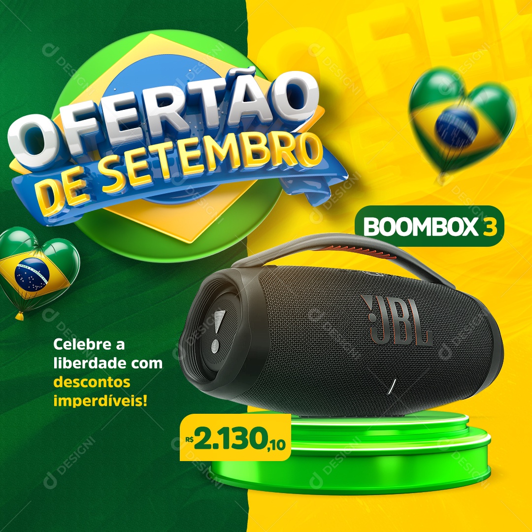 Ofertão 7 de Setembro Oferta Bombox Social Media PSD Editável