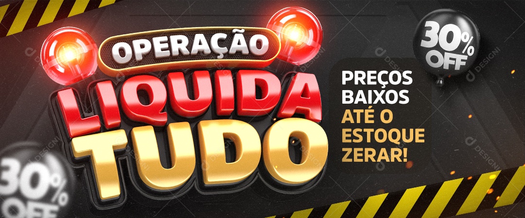 Banner Operação Liquida Tudo Social Media PSD Editável