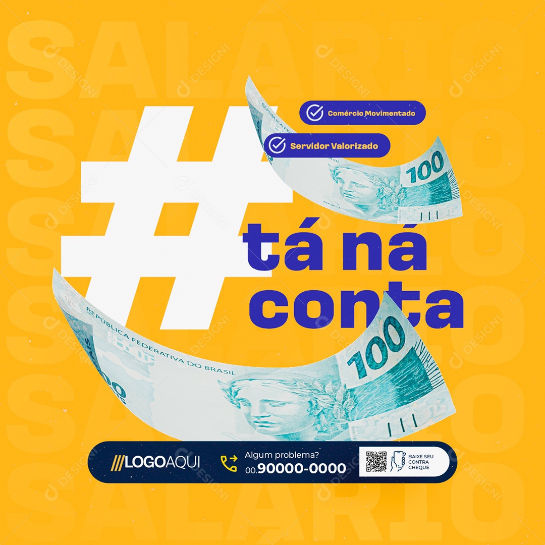 Prefeitura Tá ná Conta Servidor Valorizado Social Media PSD Editável