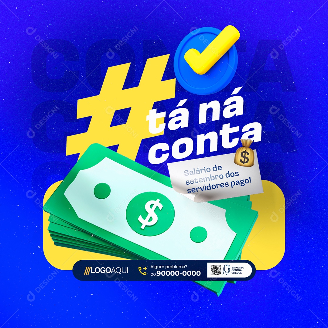 Prefeitura Tá ná Conta Social Media PSD Editável