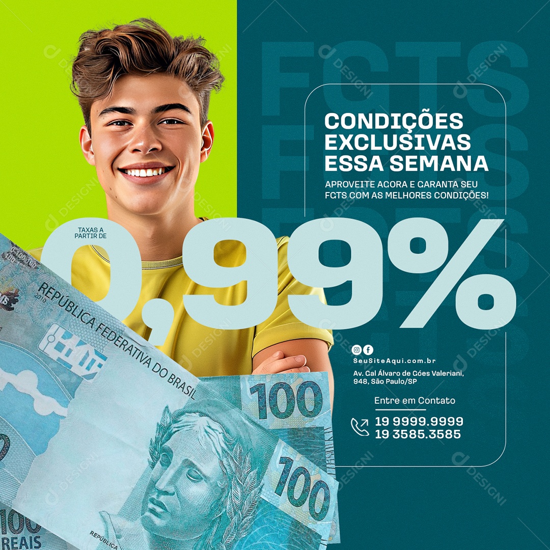 FGTS Condições Exclusivas Social Media PSD Editável