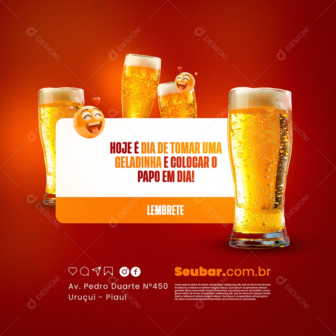 Cervejaria Social Media PSD Editável