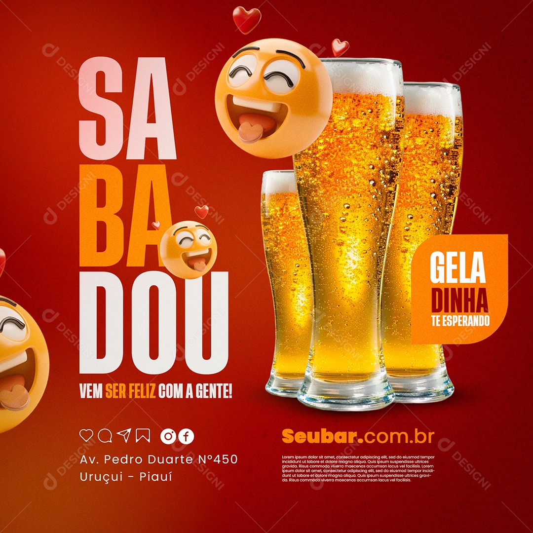Cervejaria Sabadou Social Media PSD Editável