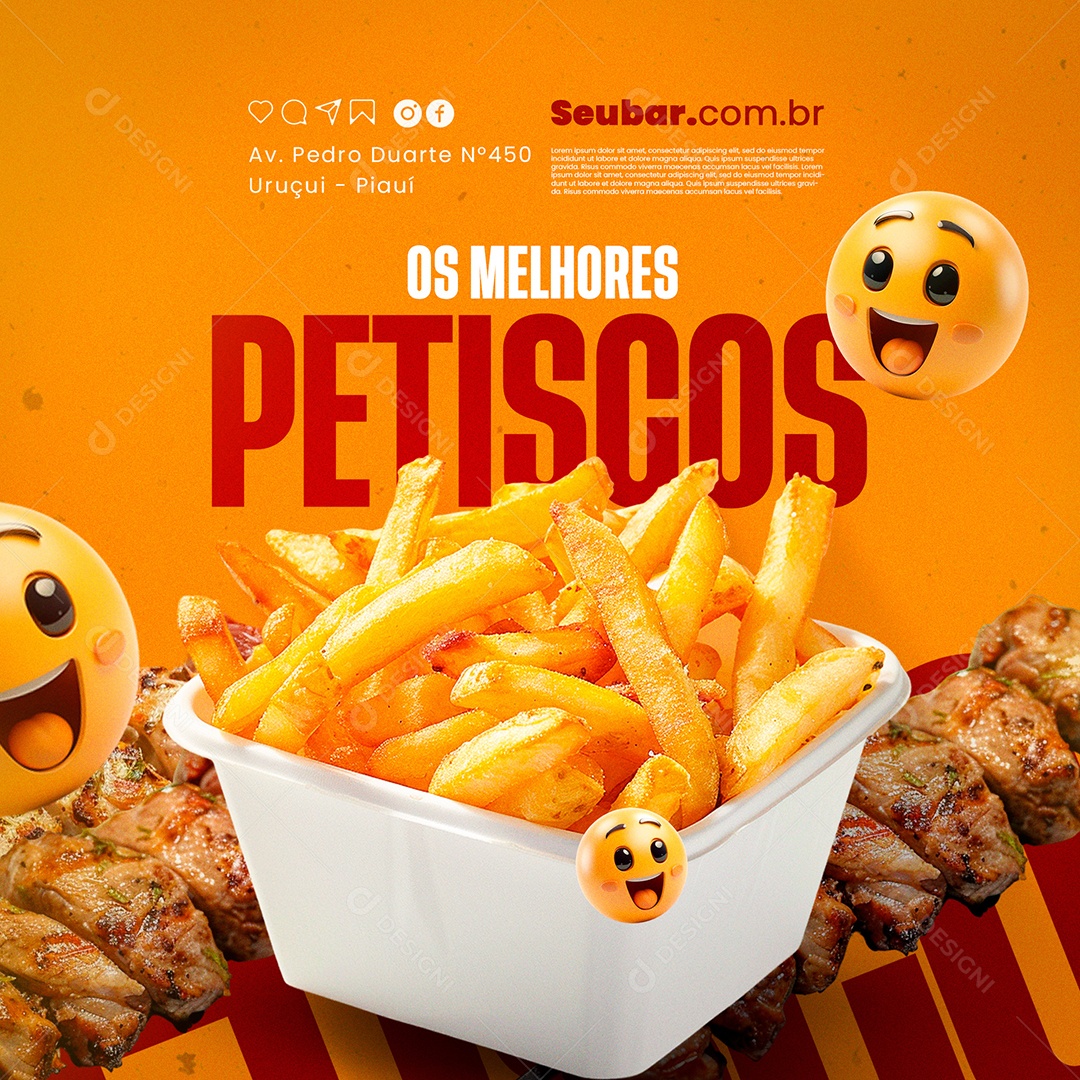 Cervejaria Petiscos Social Media PSD Editável