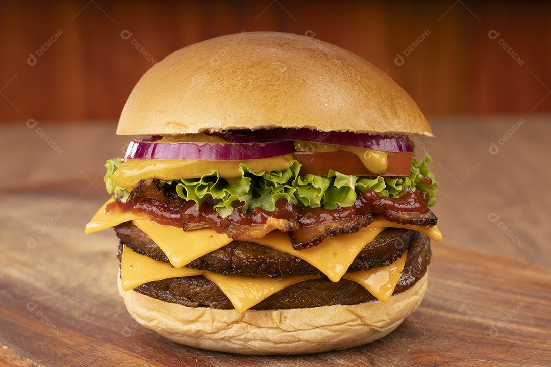Hamburguer delicioso gigante