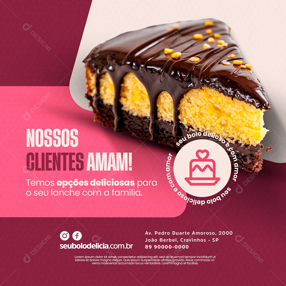 Doceria Social Media PSD Editável