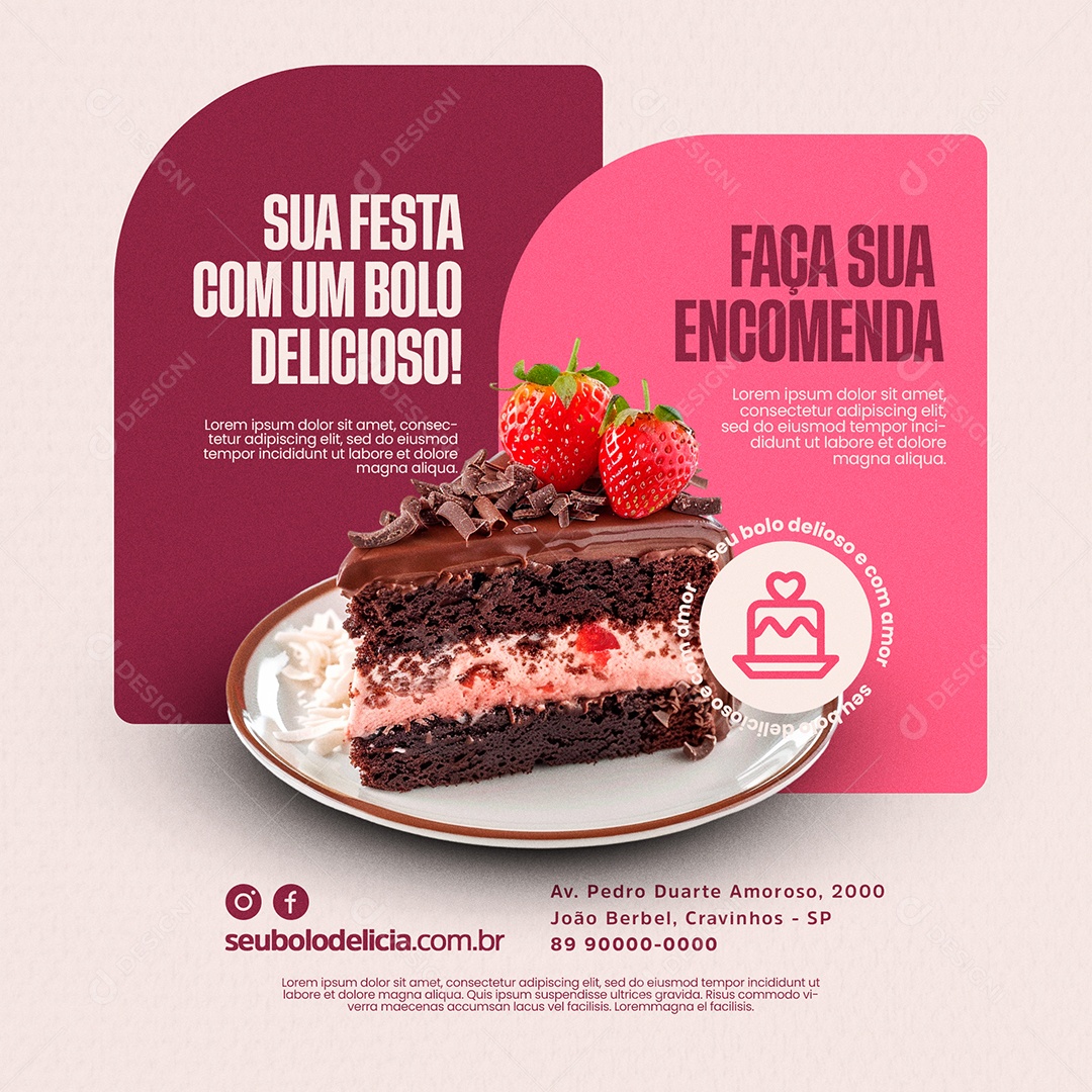 Doceria Social Media PSD Editável