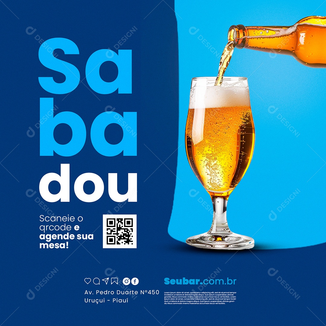 Cervejaria Sabadou Social Media PSD Editável