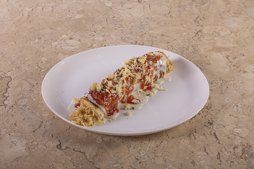 Panquecas de frango com queijo