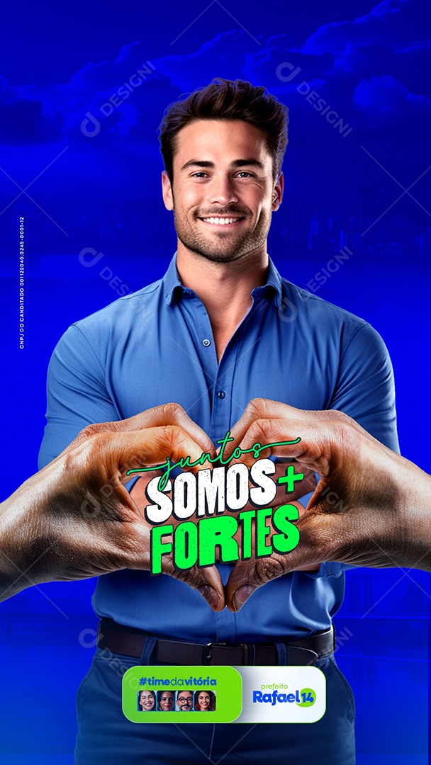 Story Política Junto Somos mais Fortes Social Media PSD Editável
