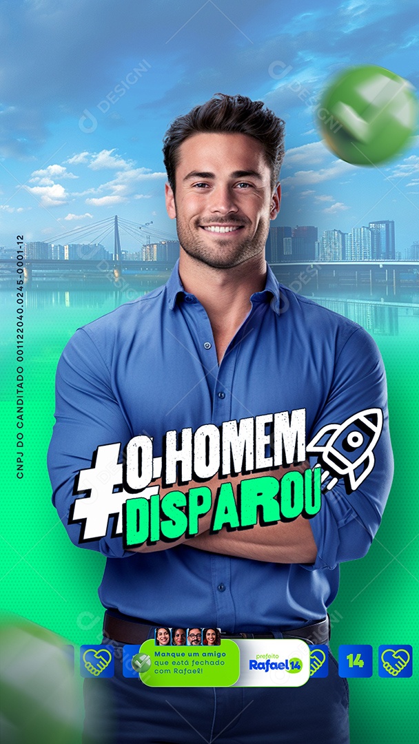 Story Política o Homem Disparou Social Media PSD Editável