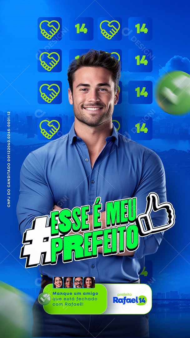 Story Política Esse é meu Prefeito Social Media PSD Editável