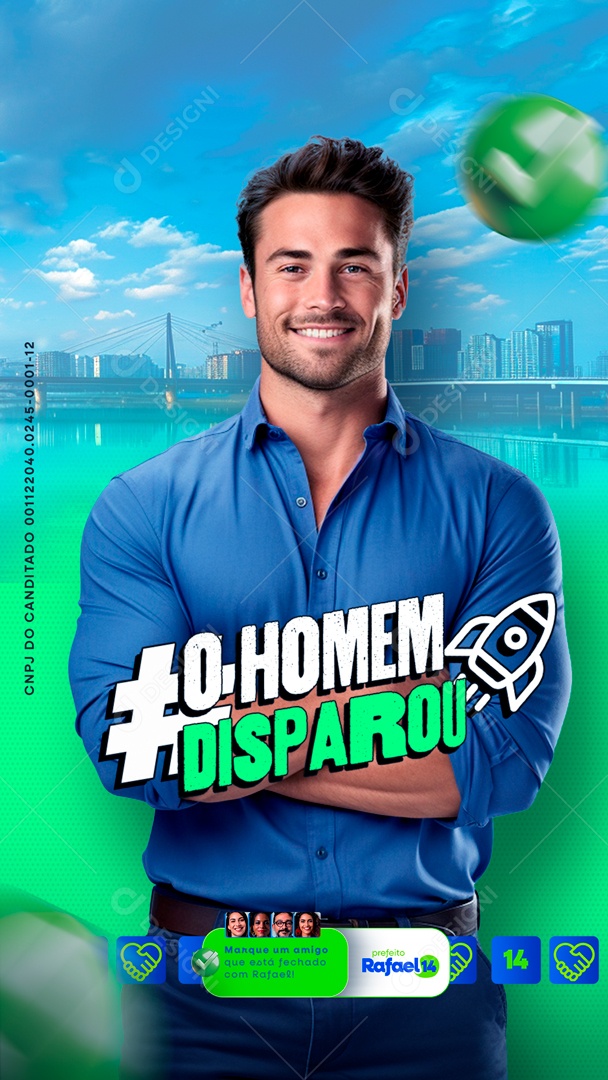 Story Política O Homem Disparou Social Media PSD Editável