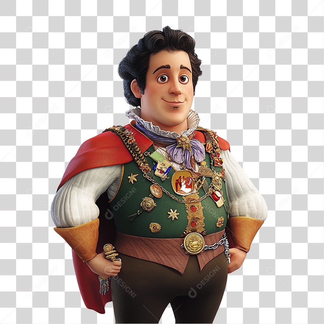 Personagem Estilo Desenho Animado Dom Pedro PNG Transparente