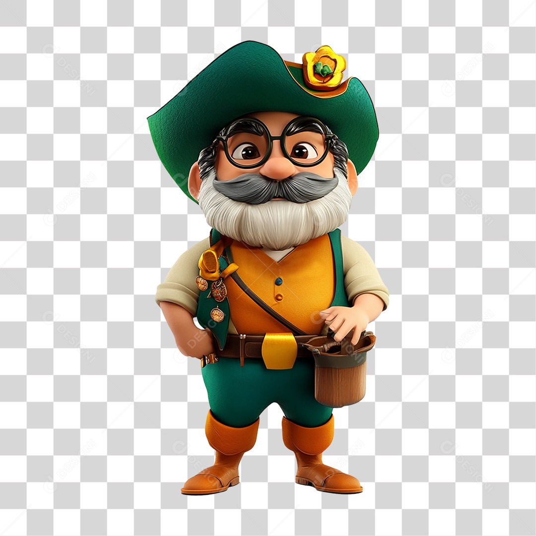 Personagem Estilo Desenho Animado Dom Pedro PNG Transparente