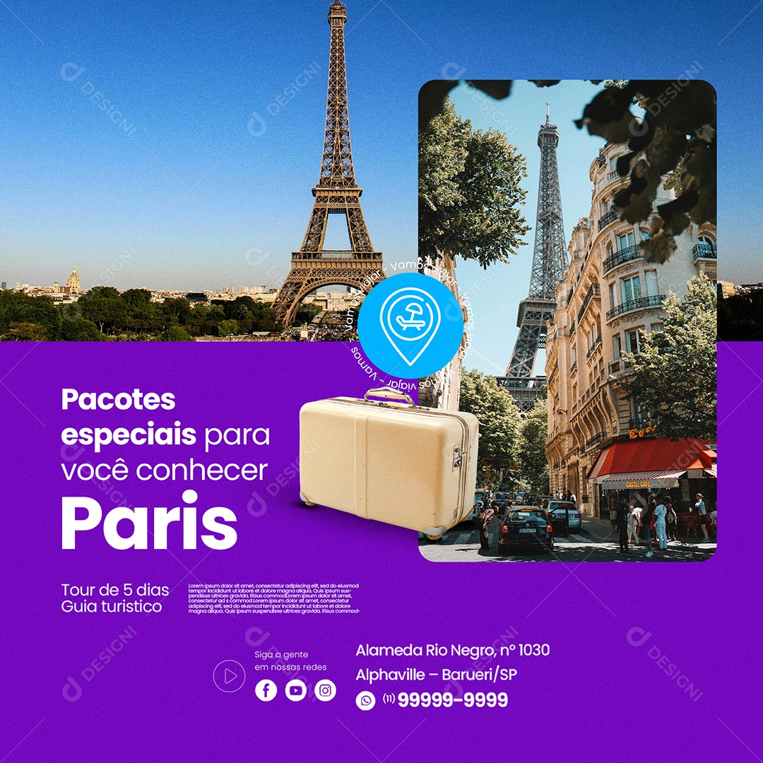 Travel Agency Special Packages Social Media PSD Editable