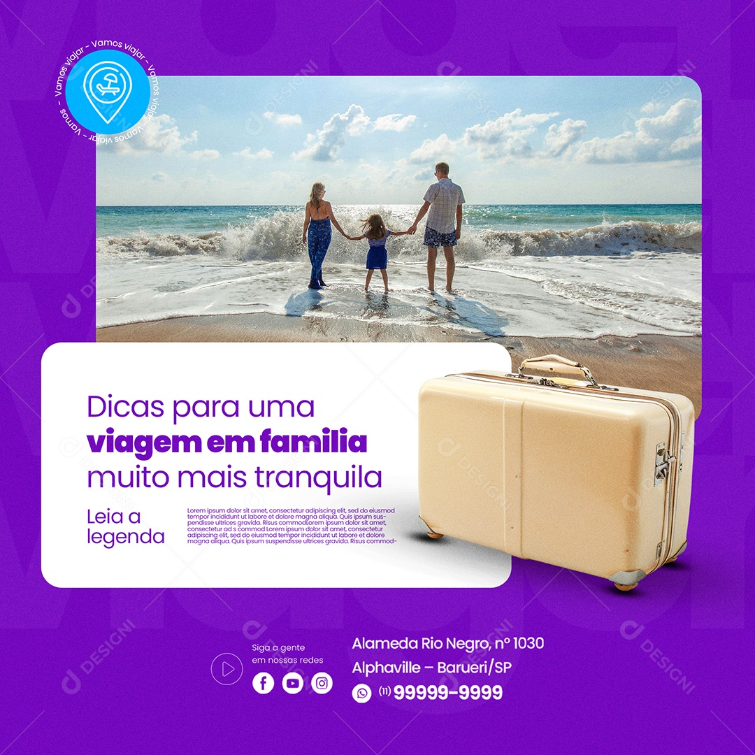 Agência de Viagens Social Media PSD Editável