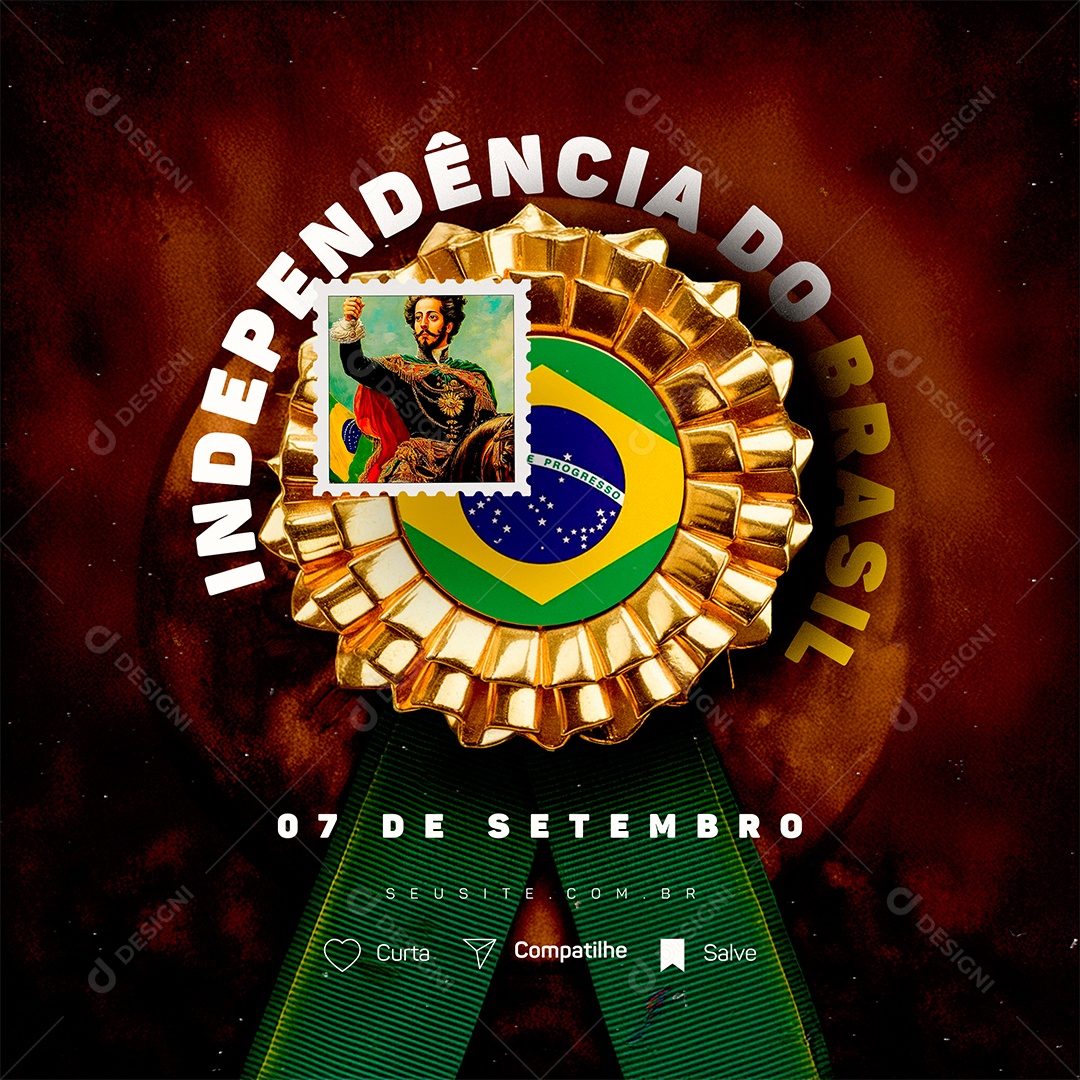 Dia da Independência do Brasil 07 de Setembro Social Media PSD Editável