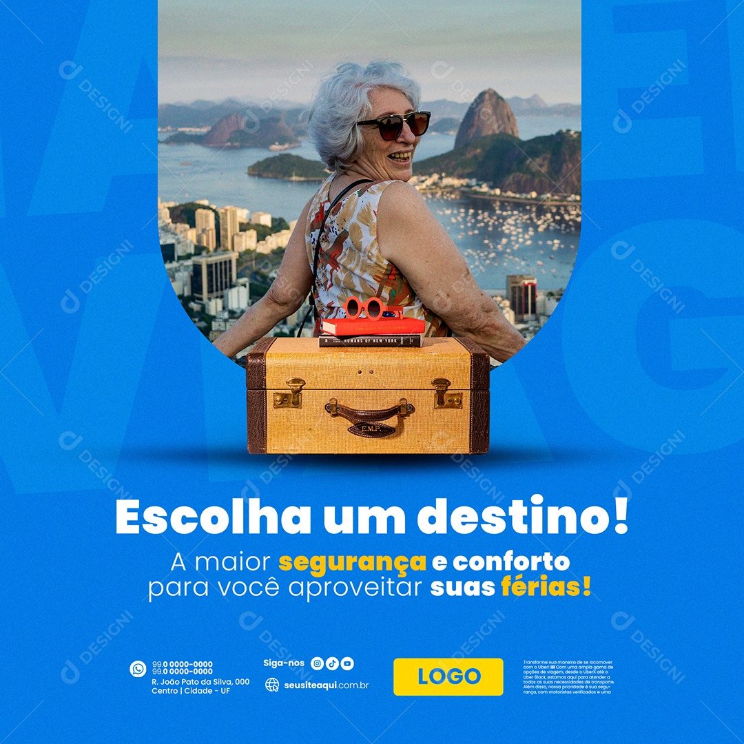 Agência de Viagens Social Media PSD Editável