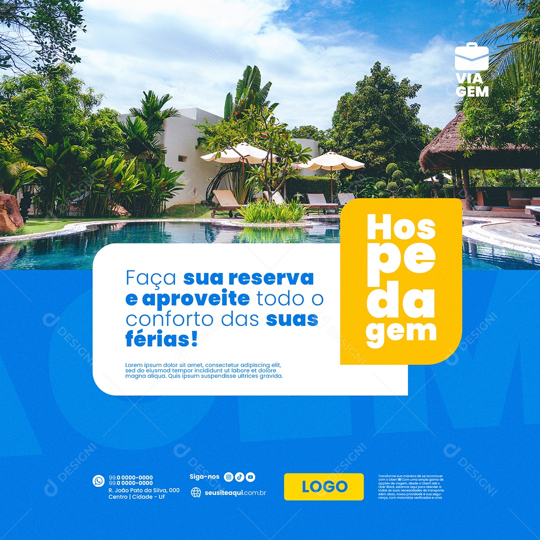 Agência de Viagens Social Media PSD Editável