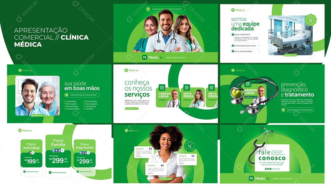 Apresentação Comercial Clínica Médica PSD Editável